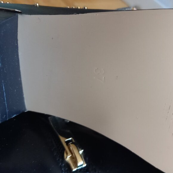 Studded Black leather booties, 37 / 7 NEW - Picture 7 of 7